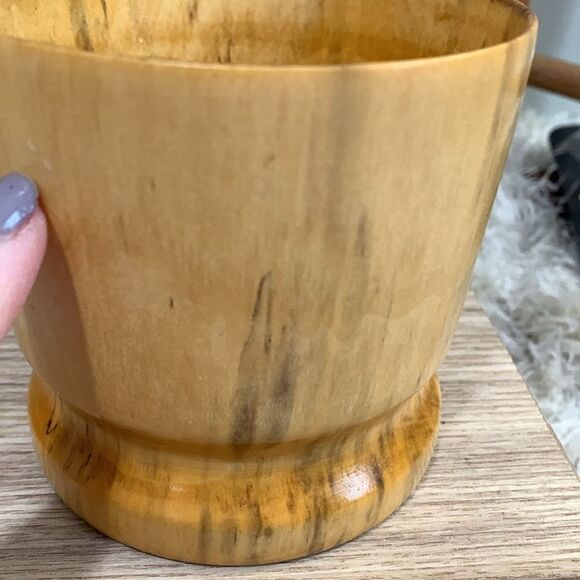 Hand Turned Artist Signed Wooden Cup - Picture 9 of 17